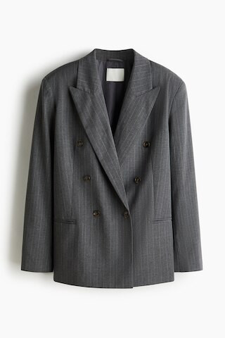 H & M - Double-breasted blazer - Grey | H&M (UK, MY, IN, SG, PH, TW, HK)