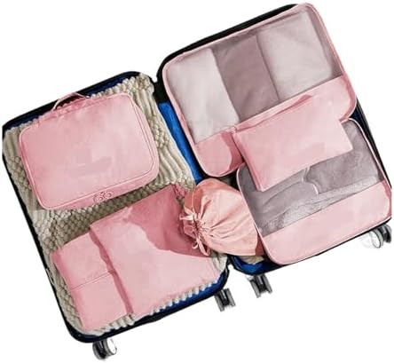 Seven Piece Travel Storage Bag Multifunctional Clothing Luggage Storage Bag(Packed7-piecesetinpin... | Amazon (US)