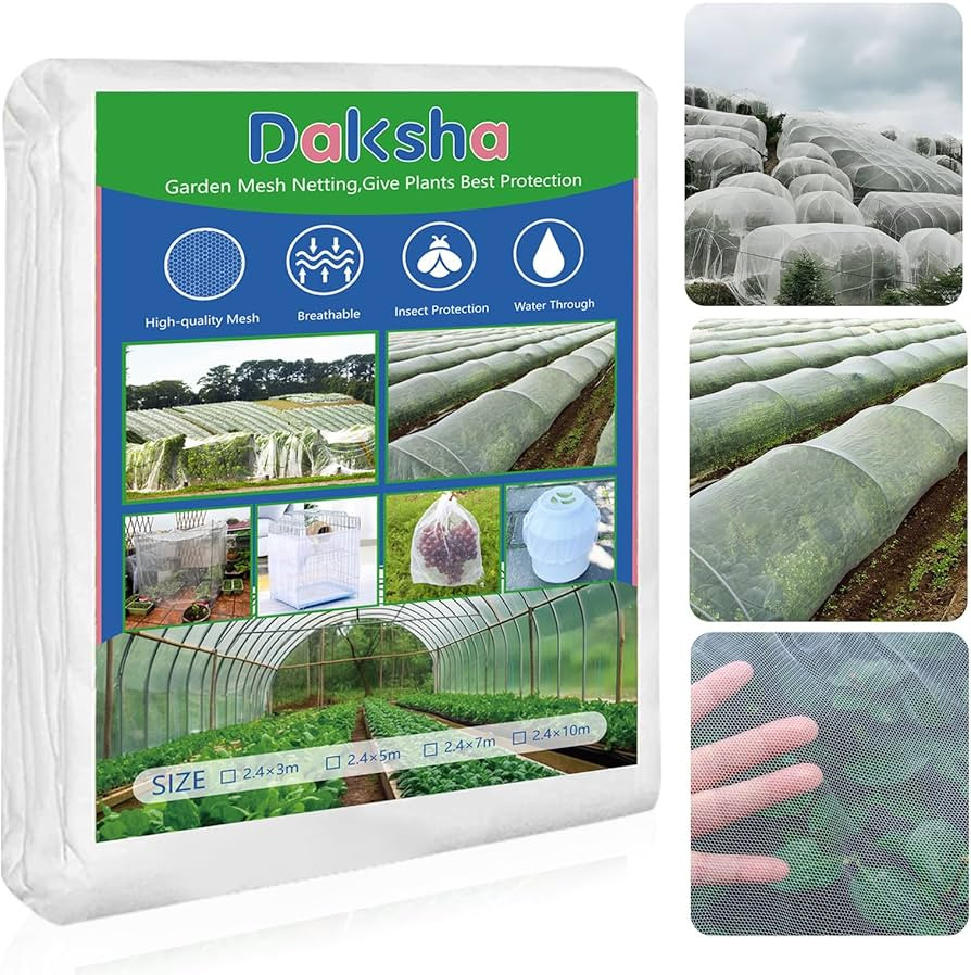 Daksha White Garden Netting, Ultra Fine Mesh Netting, 7.8 x 16.4 Ft Mosquito Netting Plant Covers... | Amazon (US)