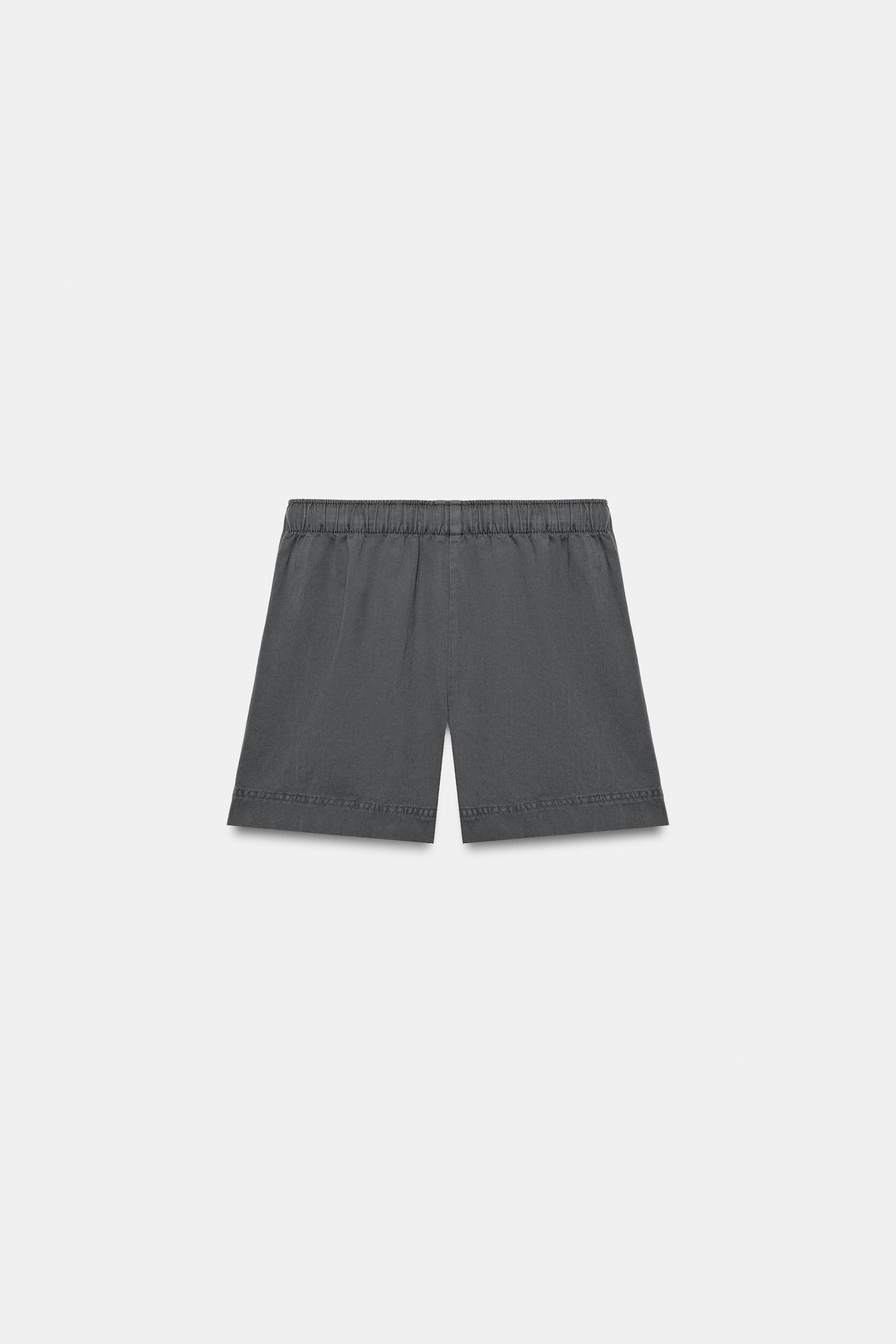 100% COTTON BERMUDA SHORTS WITH ELASTIC WAIST | Zara UK
