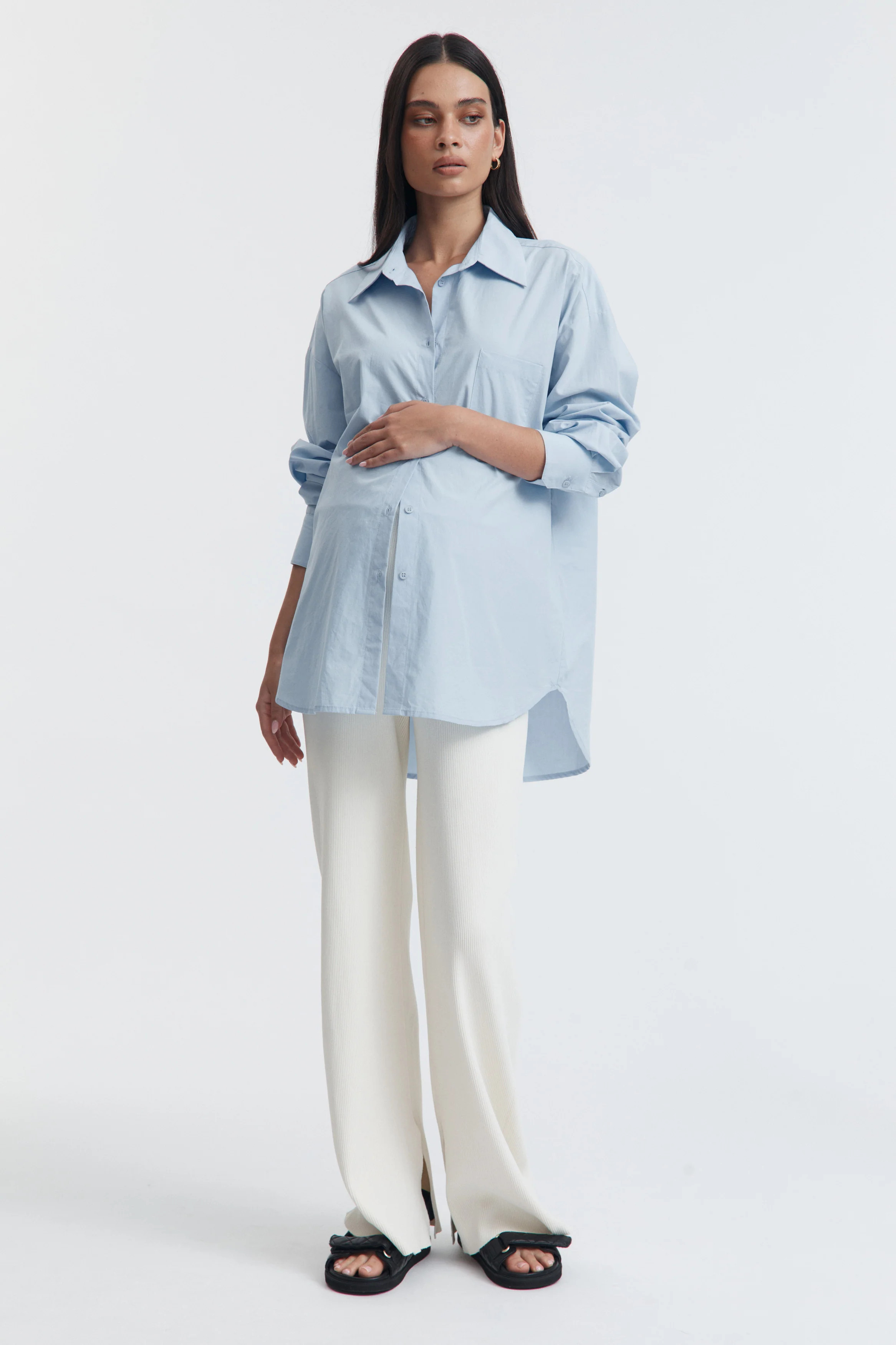 Celeste Wide Leg Pant (Buttercream) | Legoe Heritage Maternity APAC