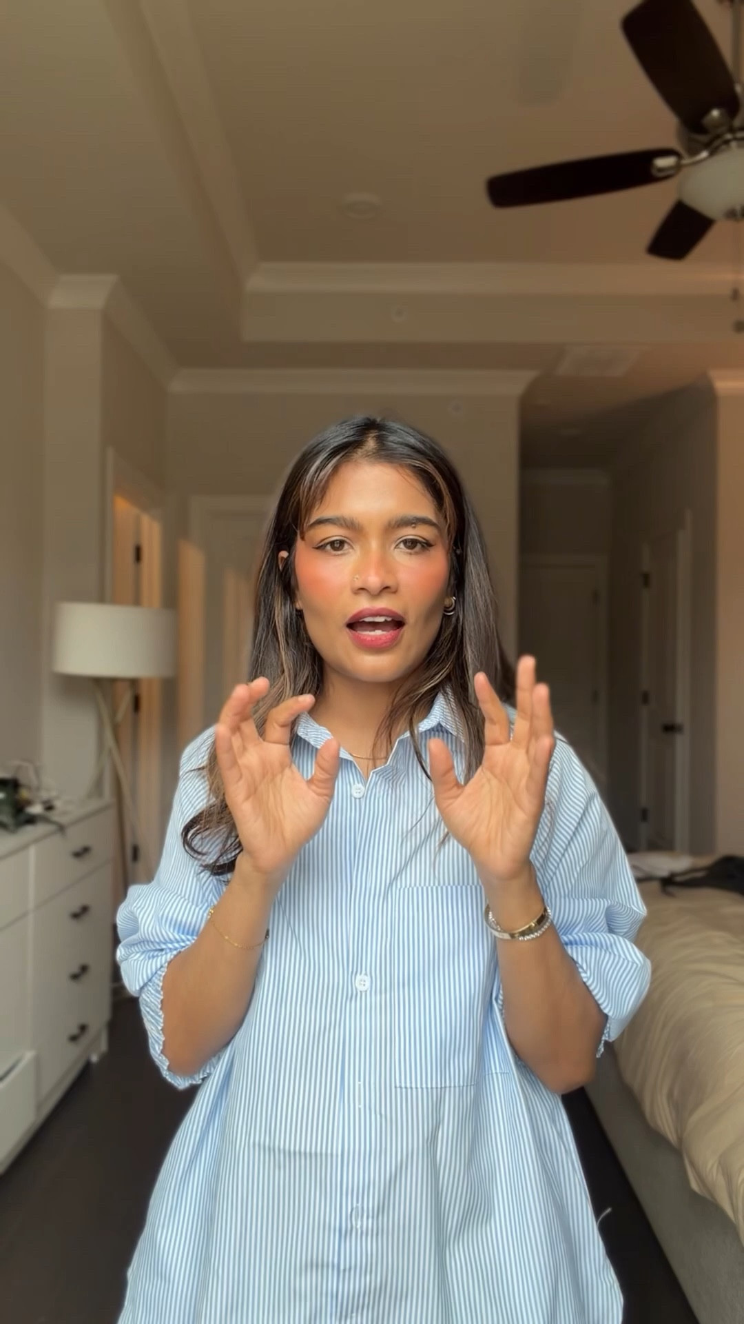 Petite friendly Spring/Summer/workwear oversized shirt. Size small in oversized blue and white striped shirt. Can definitely size down to xs  

#LTKPetite #LTKmomlife #LTKootd