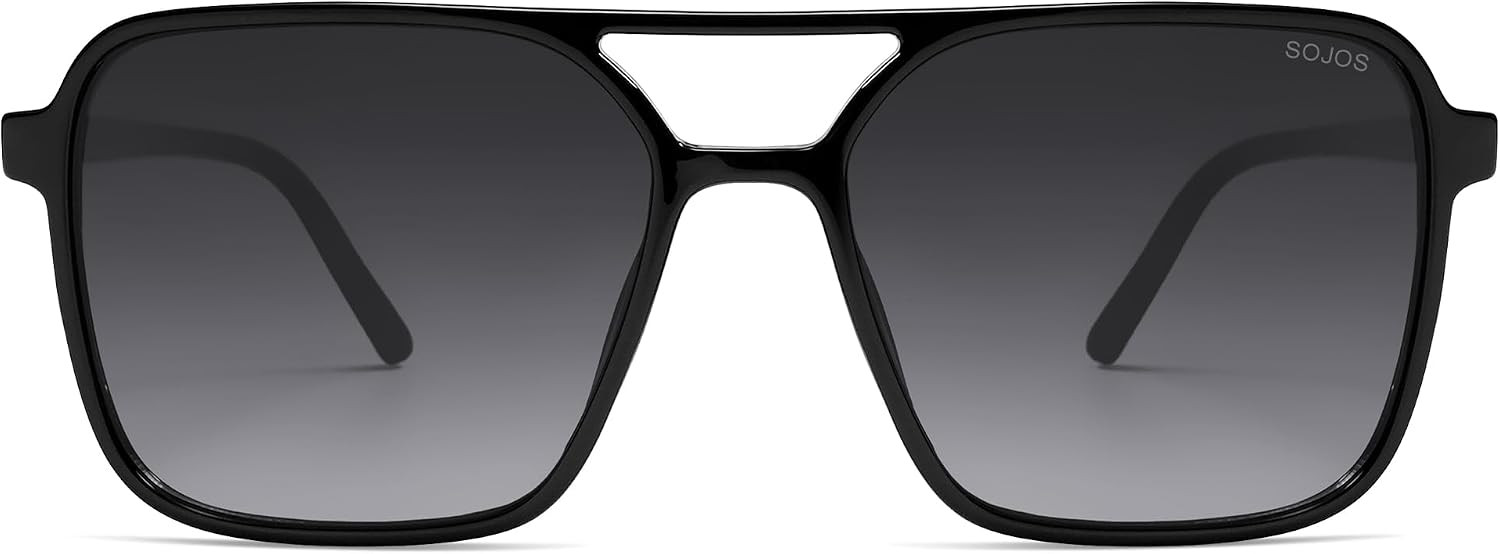 SOJOS Trendy Vintage Aviator Square Sunglasses Womens Men SJ2327 | Amazon (US)