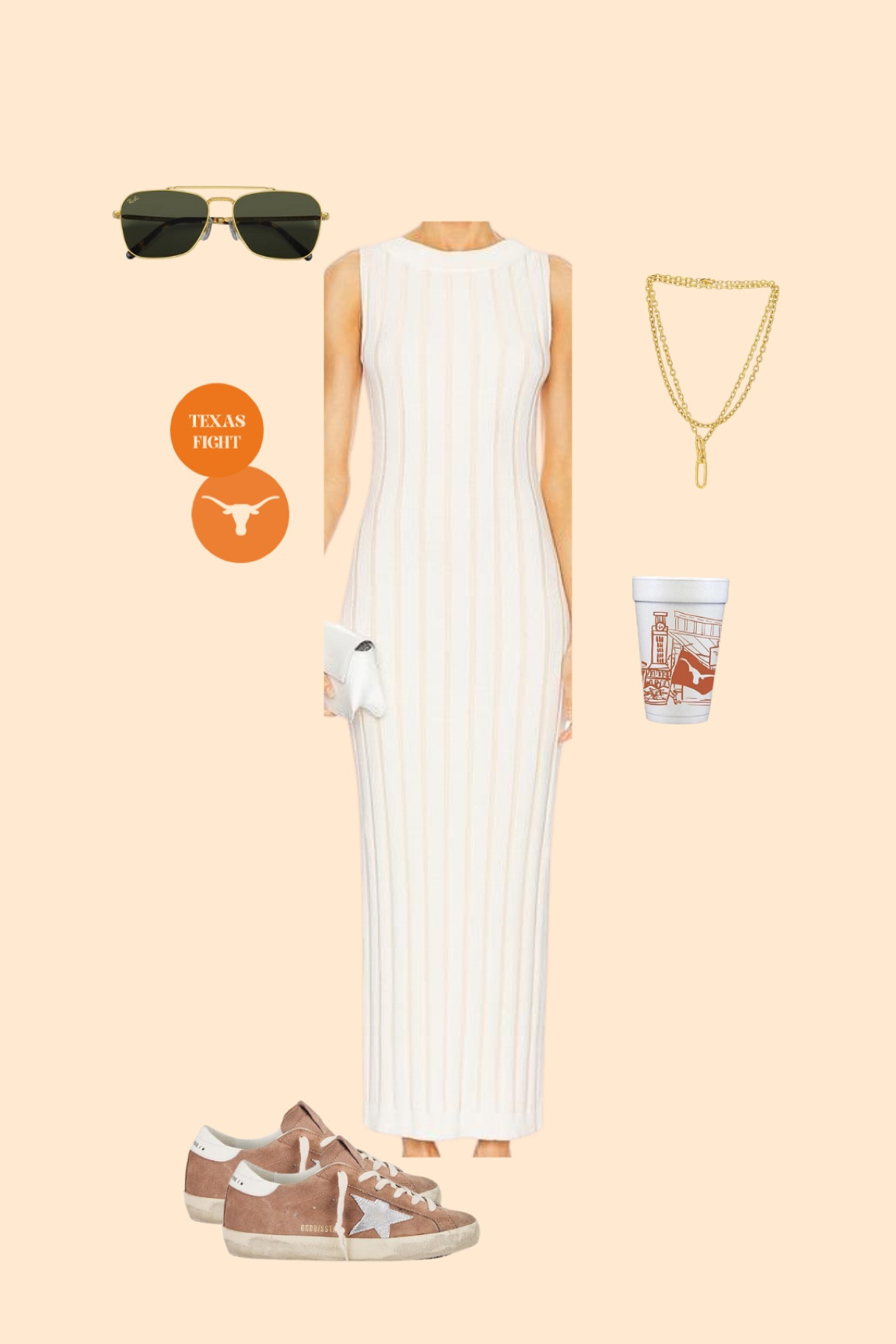 Texas white & orange college football Gameday outfit idea! 

#LTKStyleTip #LTKSeasonal