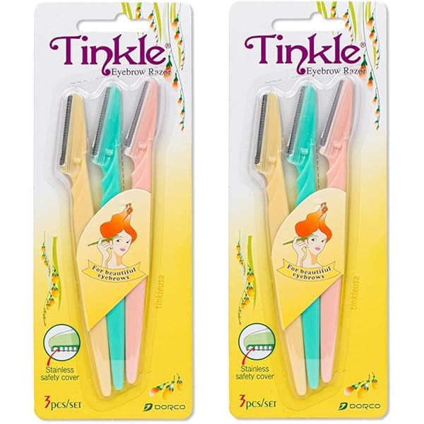 Dorco Tinkle Eyebrow Razor, Hair Trimmer Shaper Shaver and Tough Up Tool, Facial Razor with Safety C | Amazon (US)