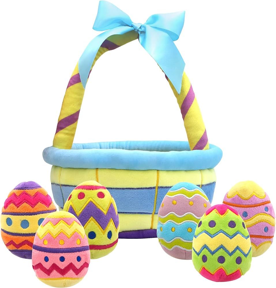 JOYIN 7 Pcs Basket for Easter Baby plushies playset Basket Stuffers Toys for Easter Party Favors,... | Amazon (US)