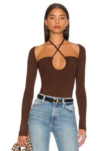 superdown Storme Bodysuit in Chocolate from Revolve.com | Revolve Clothing (Global)