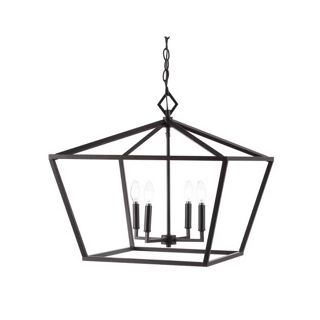 23" 4-Light LED Adjustable Iron Gatsby Rustic Glam Pendant - JONATHAN Y | Target