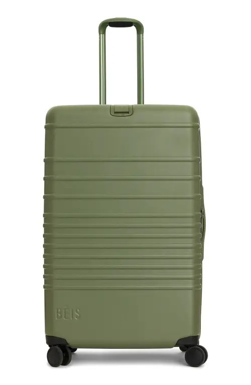 Béis The Large 29-Inch Check-In Roller in Olive at Nordstrom | Nordstrom