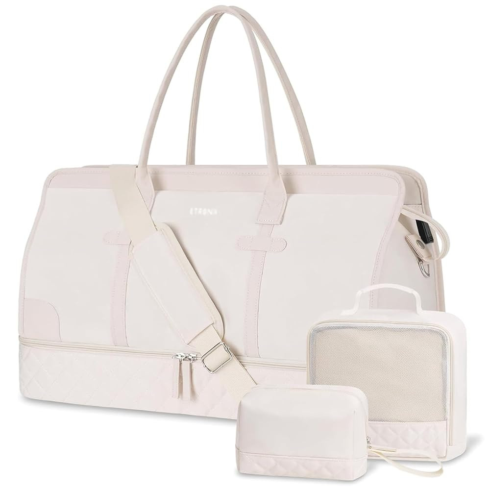 ETRONIK Weekender Overnight Bags for Women, Large Travel Duffle Bags with Shoe Compartment & Wet ... | Amazon (US)