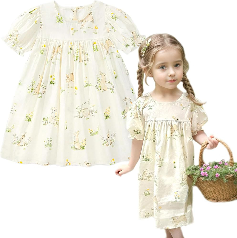 Simplee kids Baby Girls Casual Dress Toddler Smocking Dress Floral Print Sundress for Spring Summ... | Amazon (US)