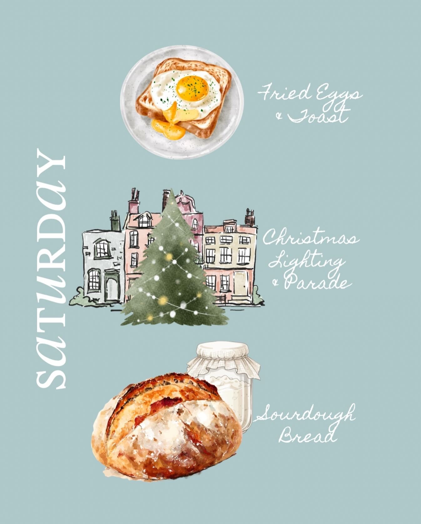 I started the morning with fried eggs and toast because it sounded good and it felt like the right kind of simple for today.

We will head to the Christmas lighting and parade later. I love seeing the lights come on for the first time each year. It always gives me that little spark that says the season is really here.

I will bake sourdough too. Herb looks ready and I have been wanting a warm loaf all week. There is something about fresh bread that makes the whole day feel cozy.

What are you having today? I hope something comforting finds you.

Gracefully yours,
🫶🏻 Jeanie Jo

#LTKdayinmylife #LTKfoodie #LTKSeasonal