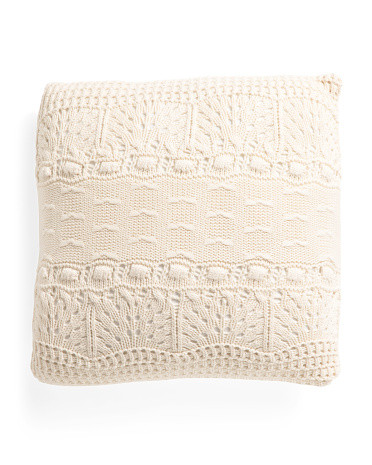 20X20 June Crochet Look Pillow | TJ Maxx