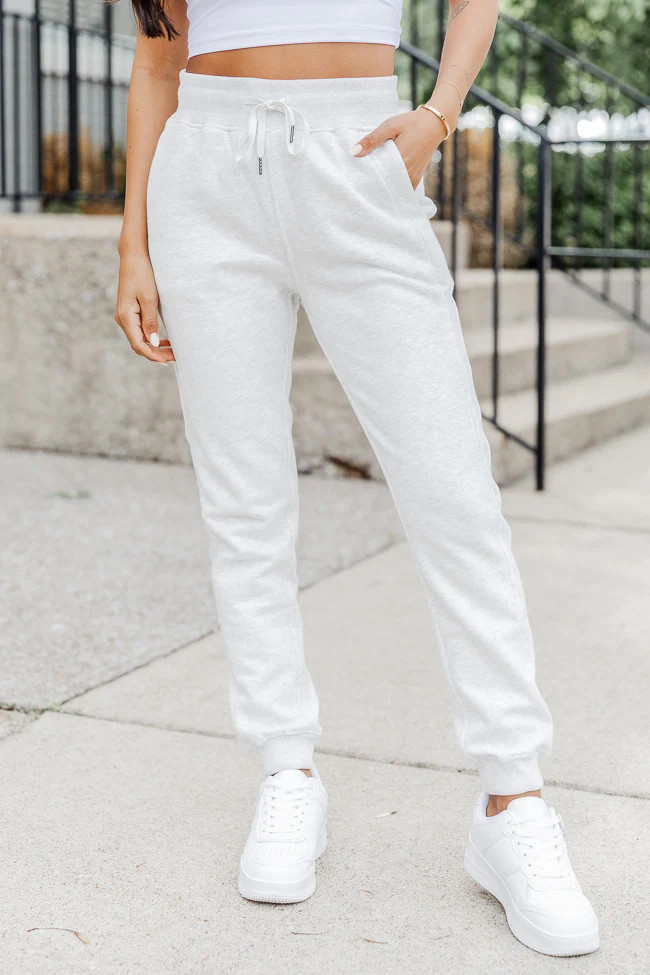 Making It Look Easy Grey Joggers | Pink Lily