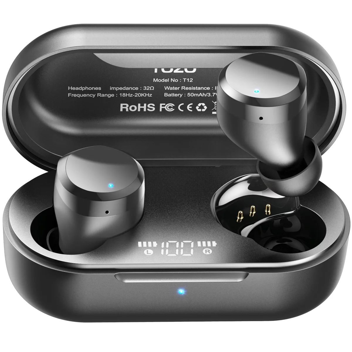 TOZO T12 True Wireless Earbuds Bluetooth 5.0 in-Ear Headphones Premium Fidelity Sound Quality IPX... | Walmart (US)