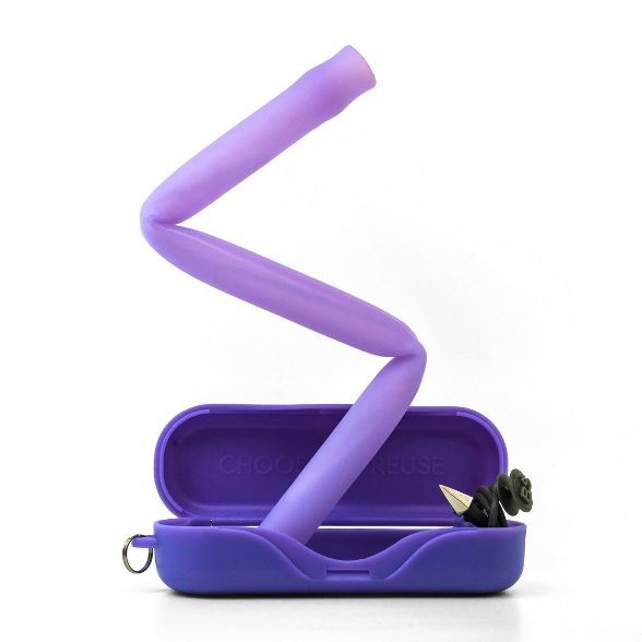 9" BiggieStraw Collapsible Silicone Straw and Case Set - Final. | Target