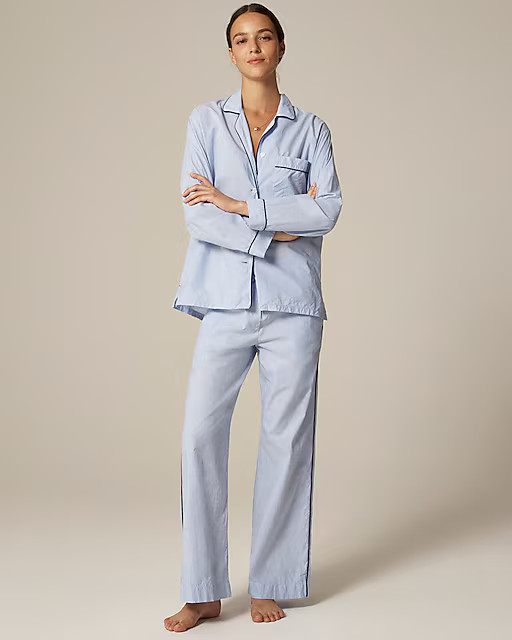 Classic pajama pant set in end-on-end cotton | J. Crew US