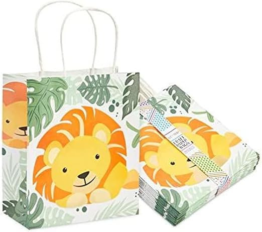 Small Lion Party Favors Bags for Jungle Safari Birthday Decorations (15 Pack) | Amazon (US)