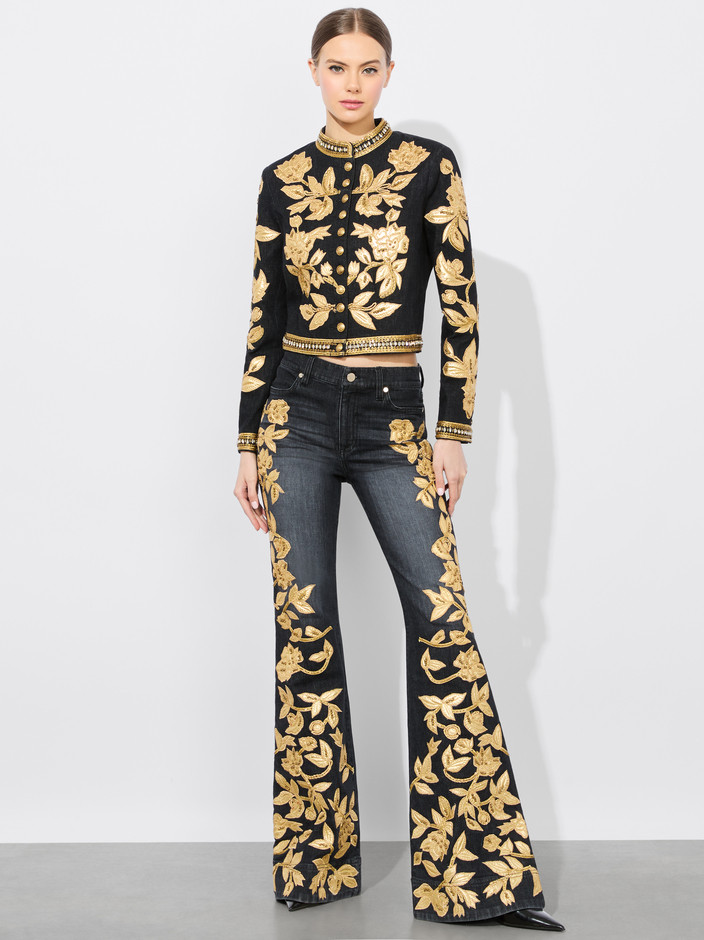 EMERSON JACKET + SB JEAN | Alice + Olivia