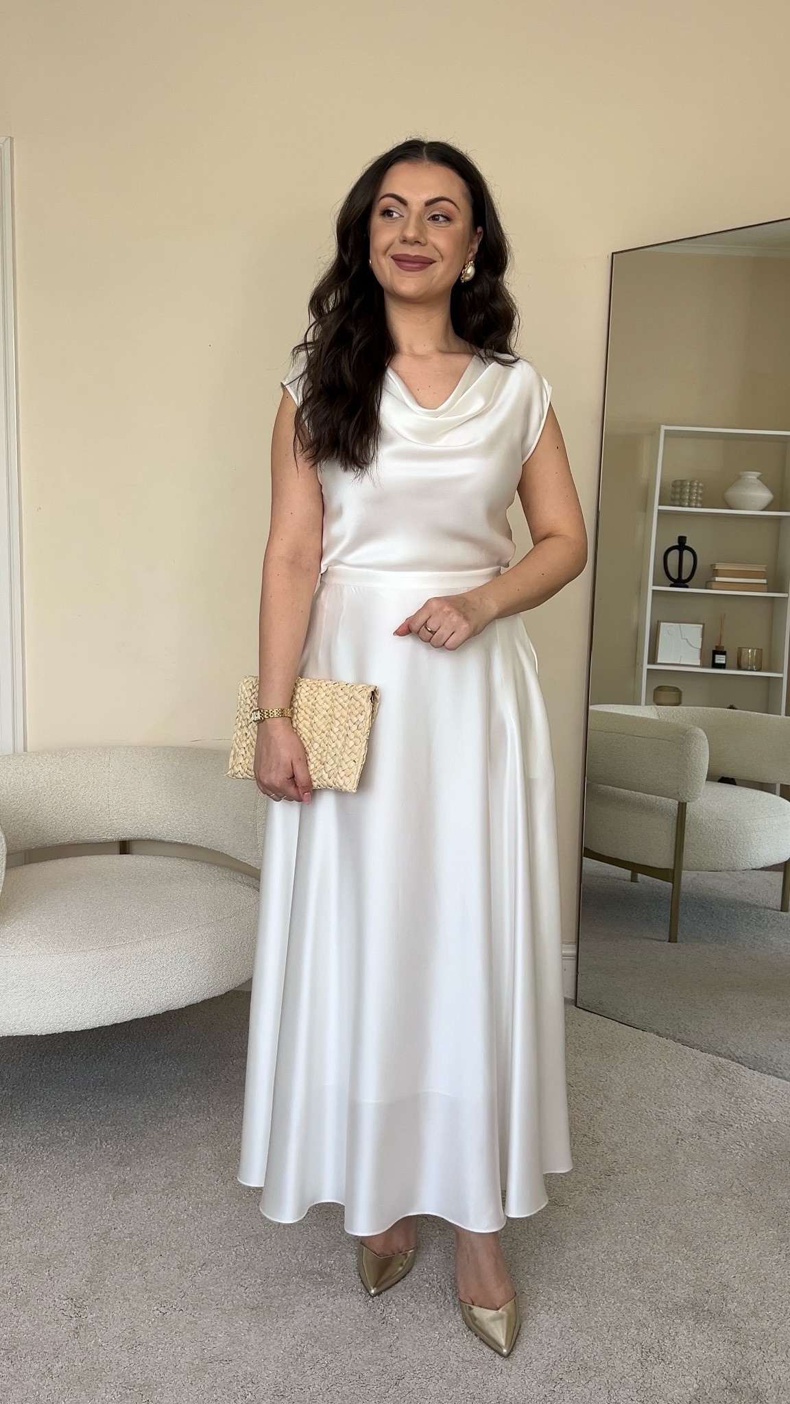 Silk maxi skirt summer outfit, for evening/dinner date. Skirt is from Lily Silk, wearing size UK10. Top is from Lily Silk, wearing size S. 

#LTKuk #LTKeurope #LTKsummer