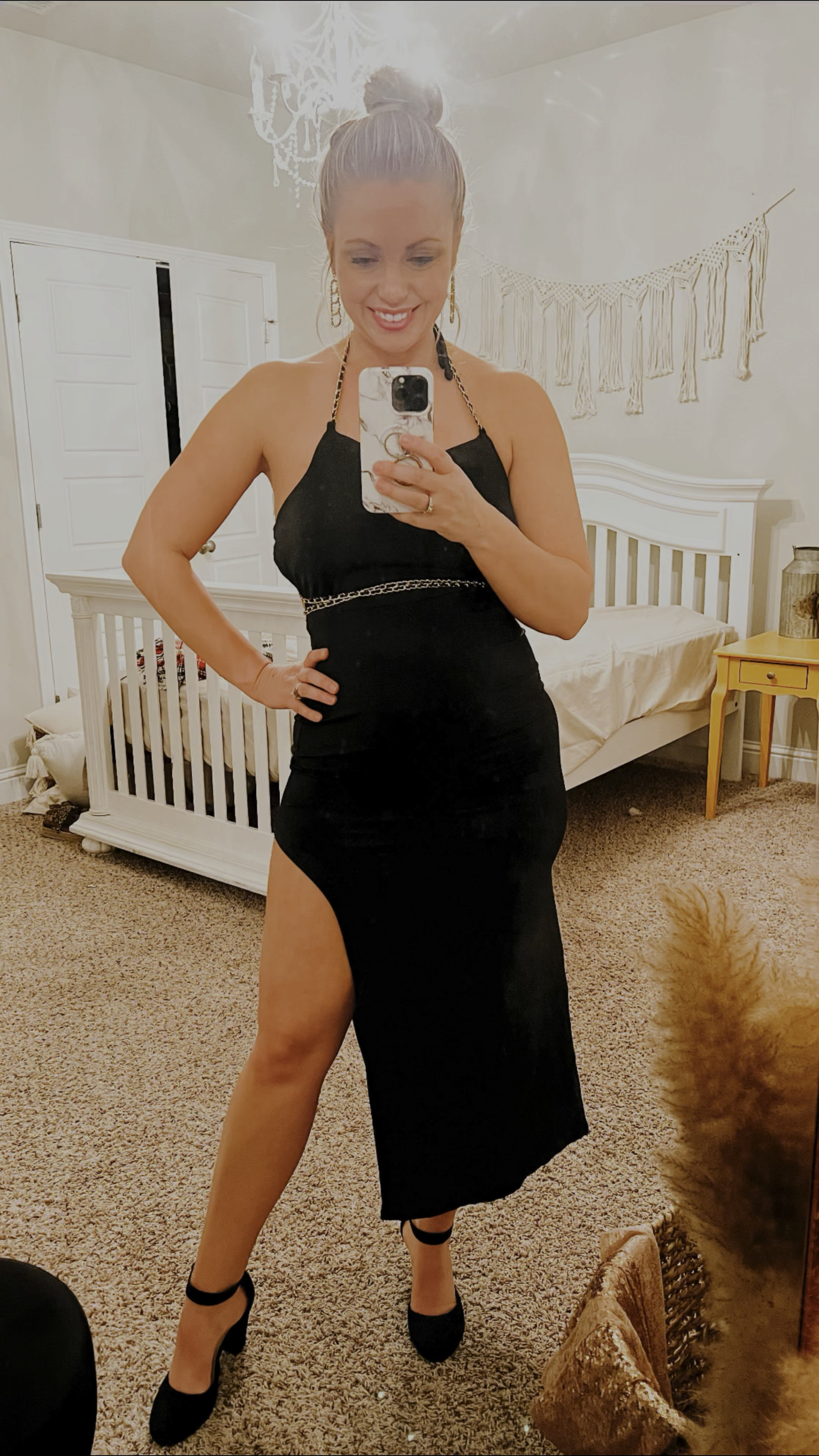 Special occasion black dress featuring gold accents. I'm wearing a size small. 

#LTKstyletip #LTKbeauty #LTKFind