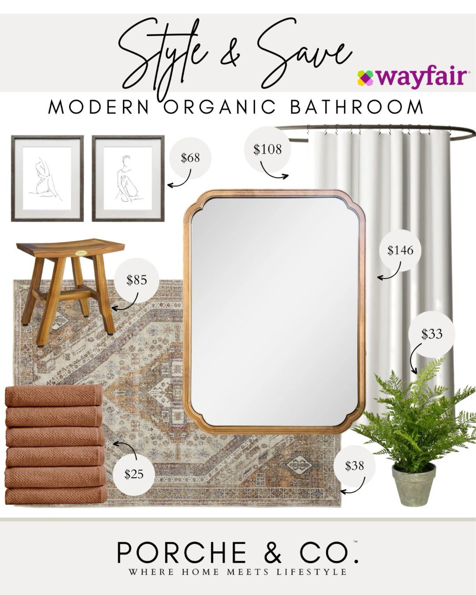 Style and save, Wayfair find, Wayfair bathroom decor, bathroom styling, modern organic bathroom
#visionboard #moodboard #porcheandco

#LTKhome #LTKstyletip