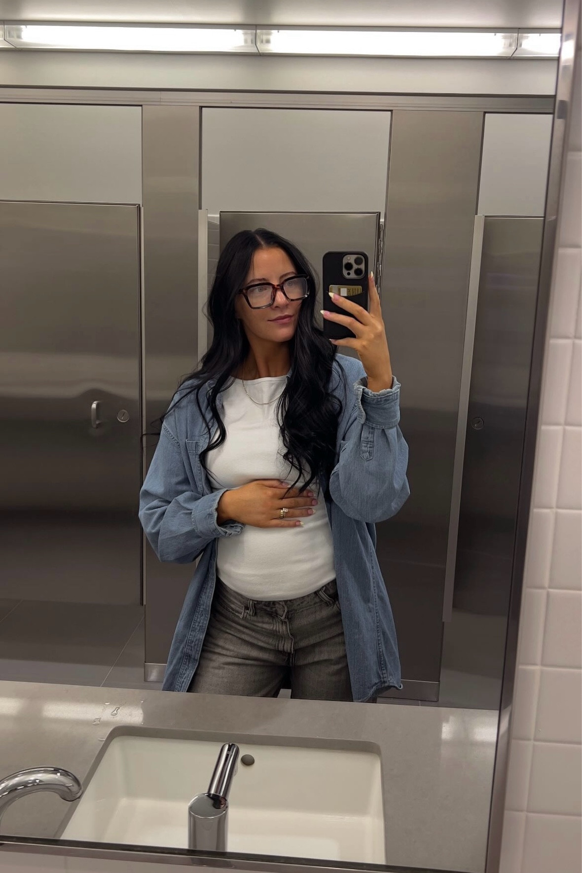 Pants are Zara and denim shirt is thrifted but I linked similar ones! 