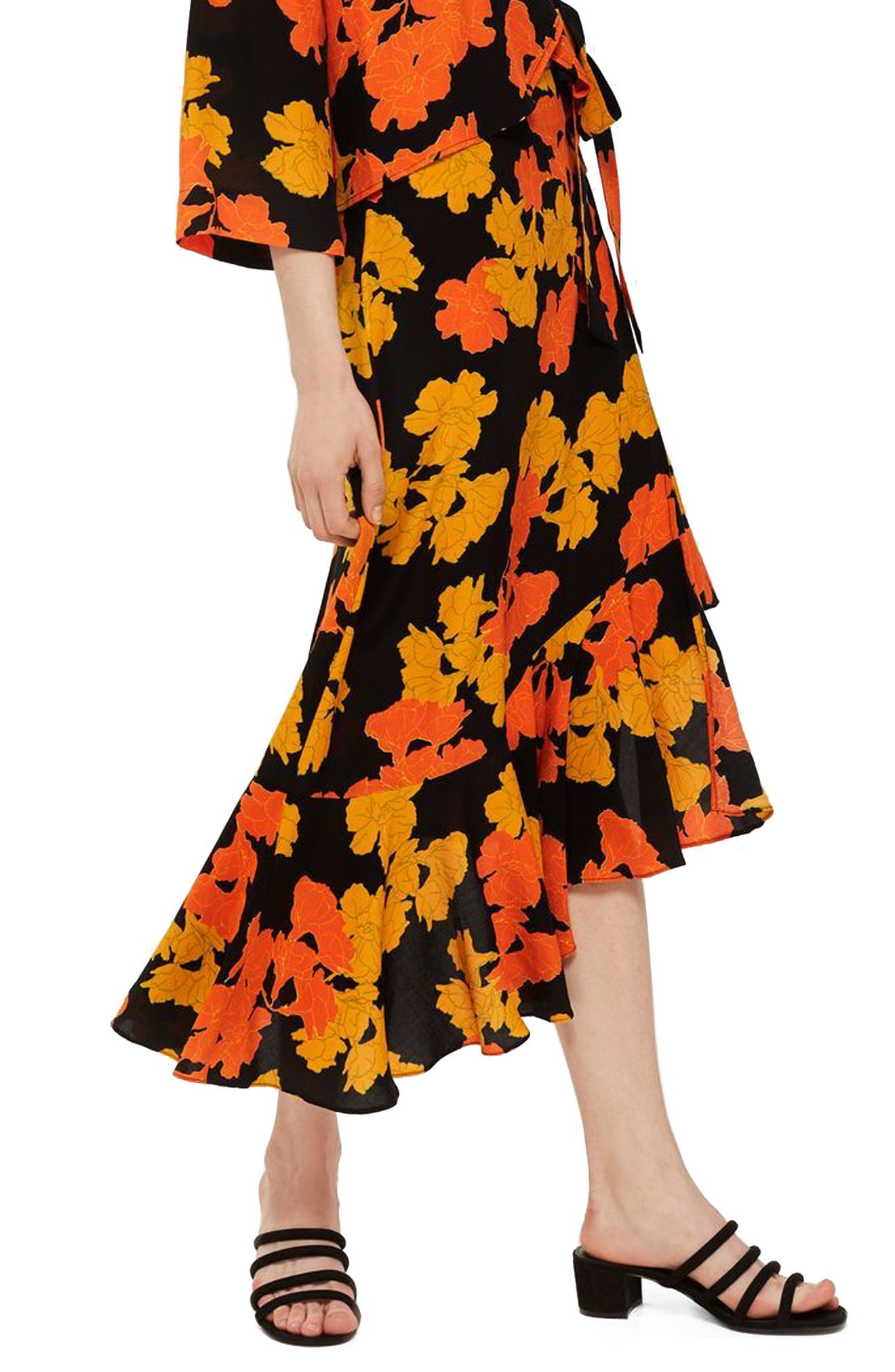 Topshop Printed Midi Skirt | Nordstrom