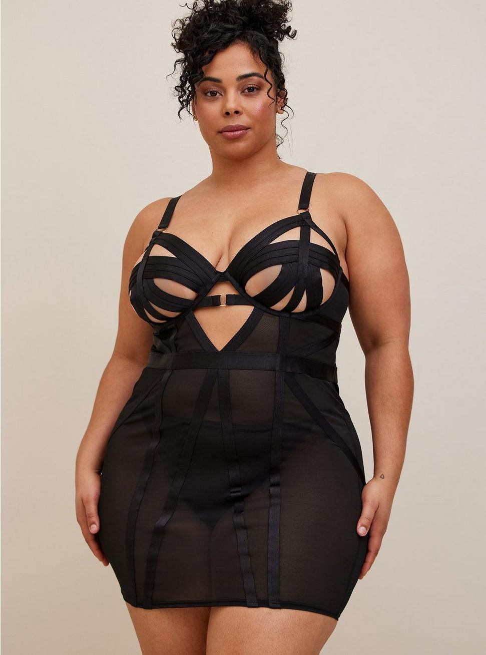 Cut Out Strappy Chemise | Torrid (US & Canada)