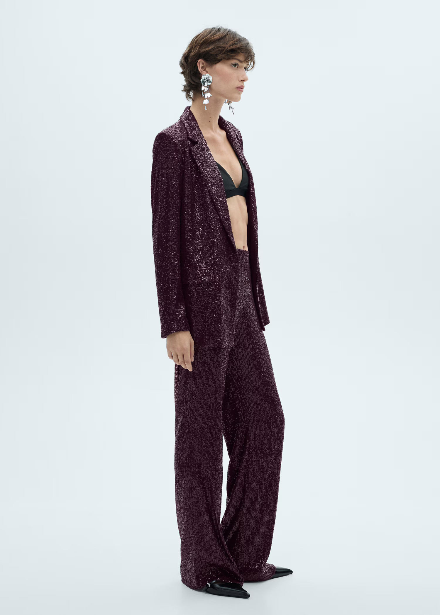 Sequined palazzo trousers - Women | MANGO USA | Mango (US/MX/AU)