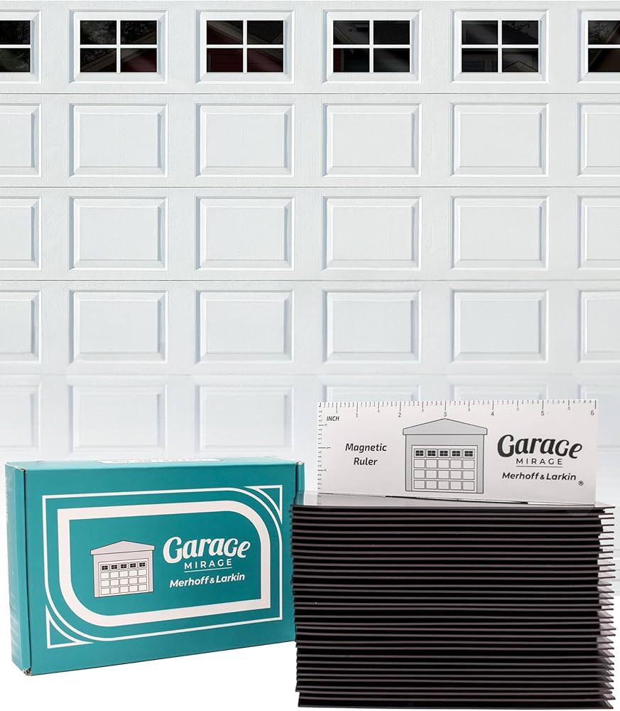Magnetic Garage Door Windows | Now 2X Stronger | Decorative Black Window Decals for Two Car Garag... | Amazon (US)