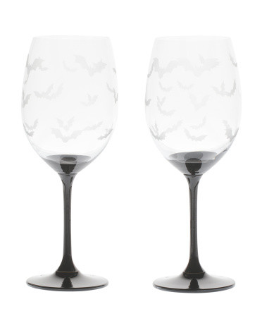 Set Of 2 Bats Glasses | TJ Maxx