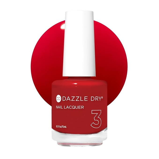Dazzle Dry Nail Lacquer, Step 3 – Lit (0.5 fl oz) | A Bright Red With Blue Undertones · Semi-S... | Amazon (US)