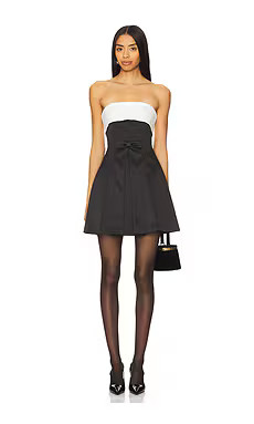 Lovers and Friends Ione Mini Dress in Black & Ivory from Revolve.com | Revolve Clothing (Global)
