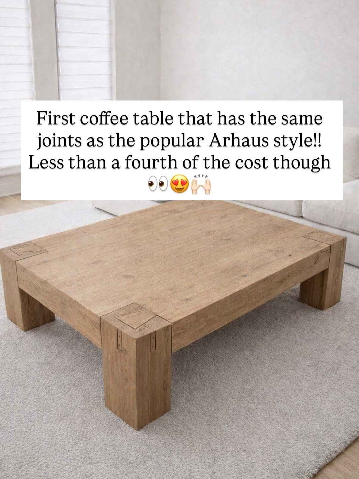 Best priced Arhaus inspired. Offer table yet 😍😍😍 LOVE the joints

#LTKHome #LTKSaleAlert