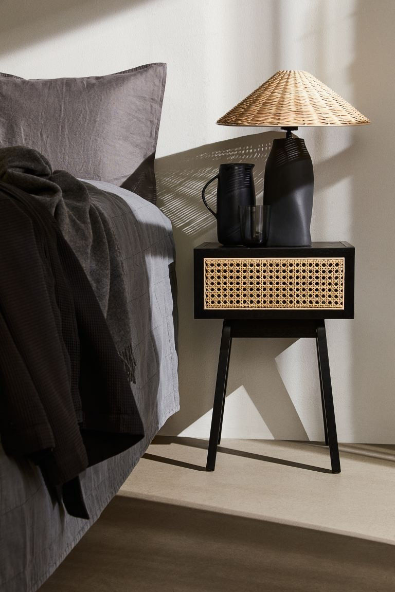 Rattan-drawer bedside table | H&M (UK, MY, IN, SG, PH, TW, HK)
