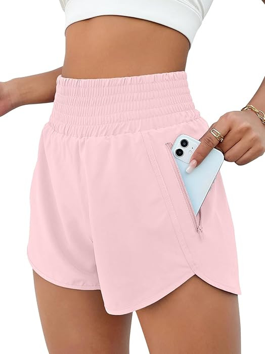 BMJL Women's Athletic Shorts High Waisted Running Short Pocket 2.5" Sporty Shorts Gym Workout Sho... | Amazon (US)