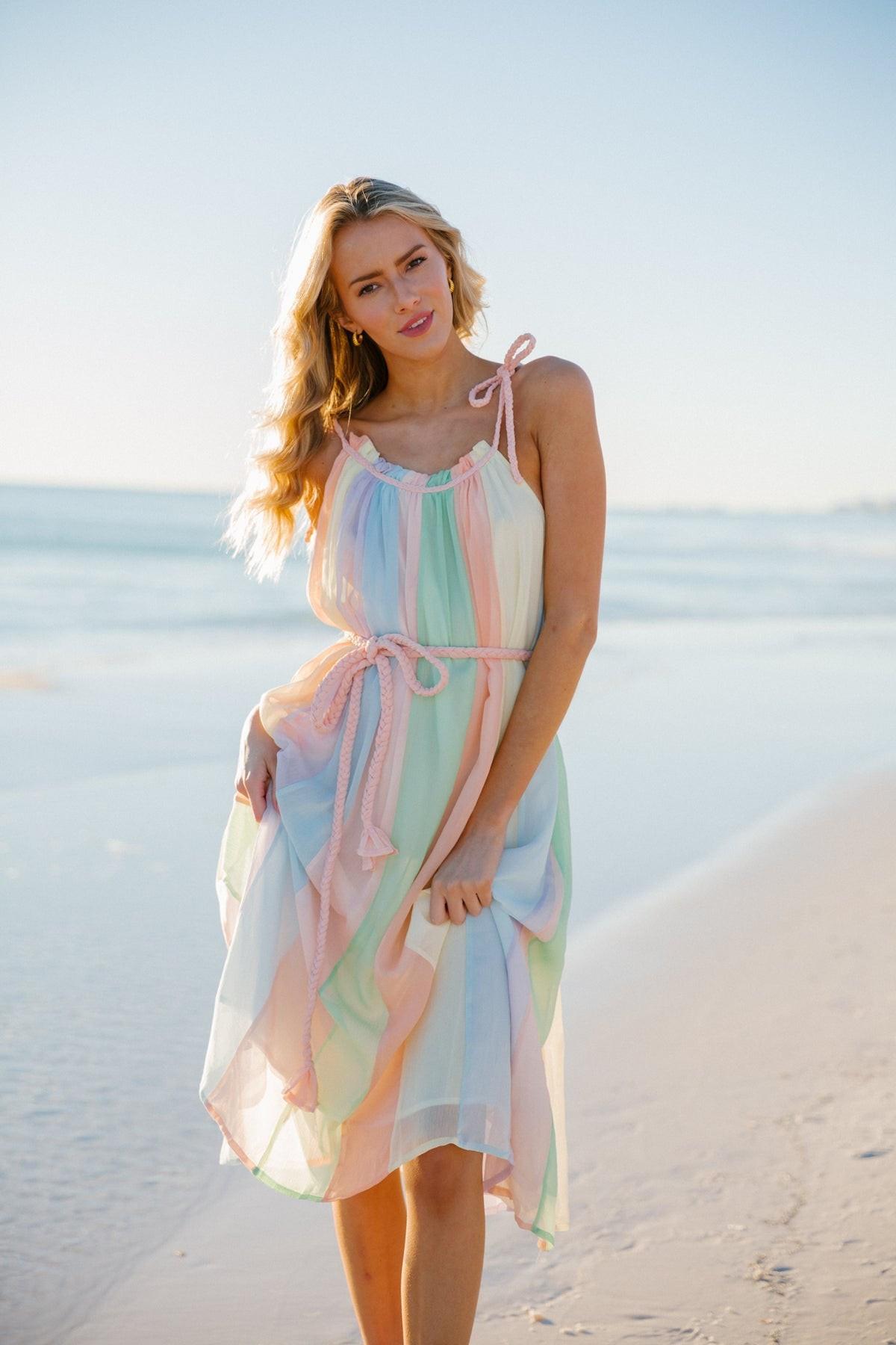 SUMMER PASTELS MIDI DRESS | Judith March