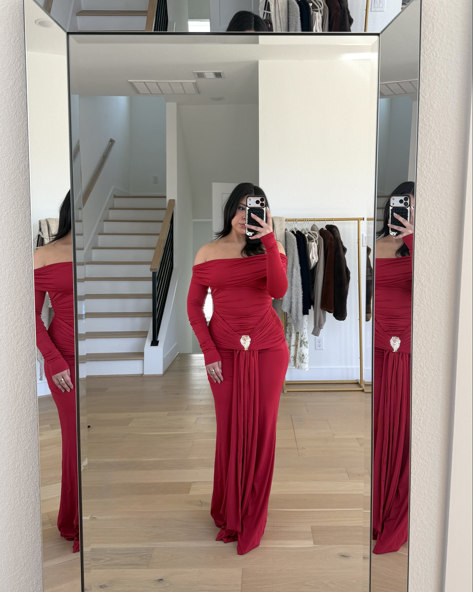 Red dress: 4 
Black dress: 4 
Burgandy set: 6
Navy dress: 4 
Black set: 4 
Clear heels: 7

#LTKootd #LTKValentine #LTKPetite