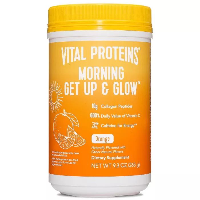 Vital Proteins Morning Get Up and Glow Orange Canister - 9.3oz | Target