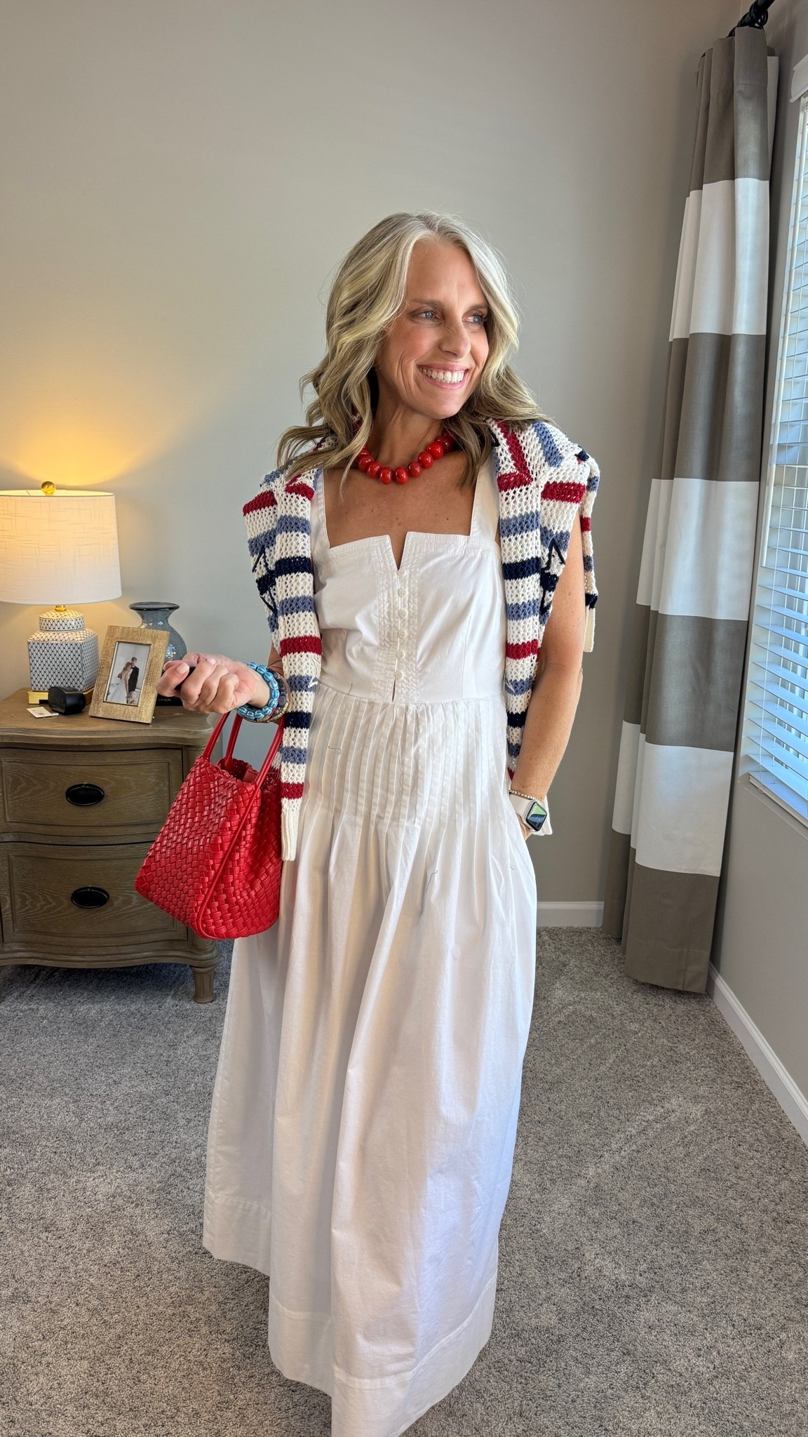 Cutest white sundress! Add any color. Perfect for family beach pictures. Wearing XS

#LTKgrwm #LTKOver40 #LTKootd