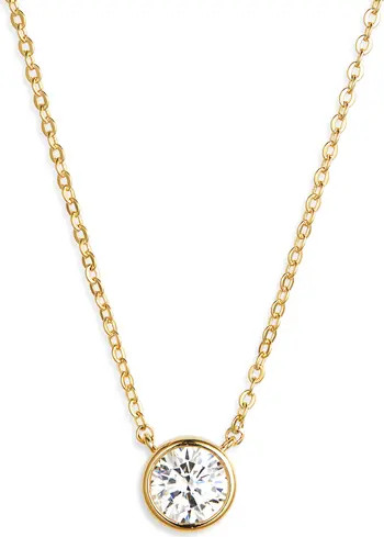 Nordstrom Solitaire Bezel Pendant Necklace | Nordstrom | Nordstrom
