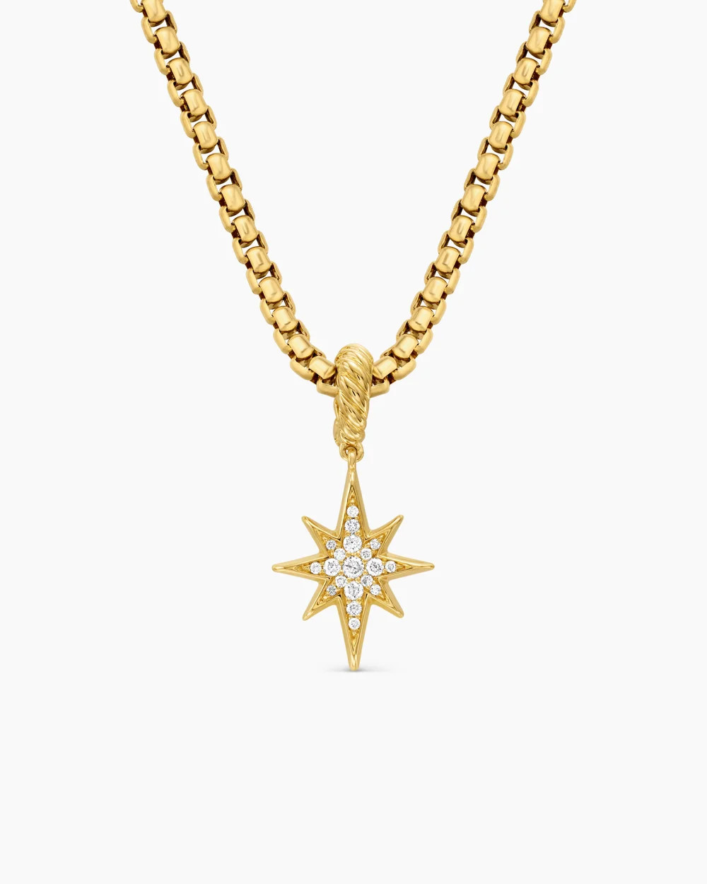 David Yurman | North Star Amulet in 18K Yellow Gold with Diamonds, 15mm | David Yurman