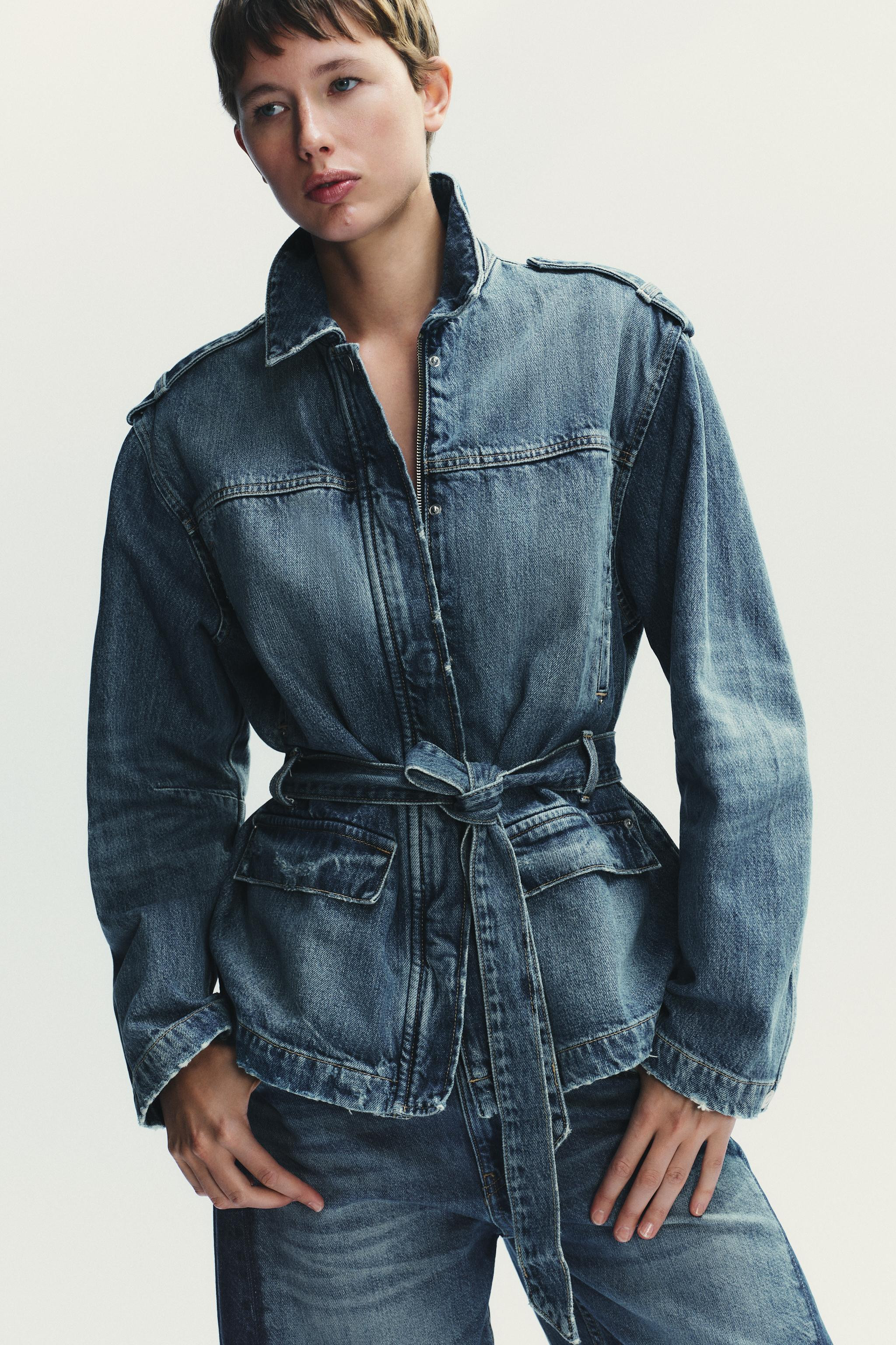TRF LONG DENIM JACKET | Zara US