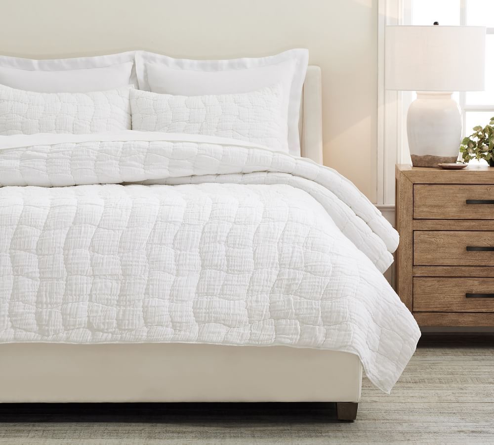 Cloud Linen Handcrafted Quilt & Shams | Pottery Barn (US)