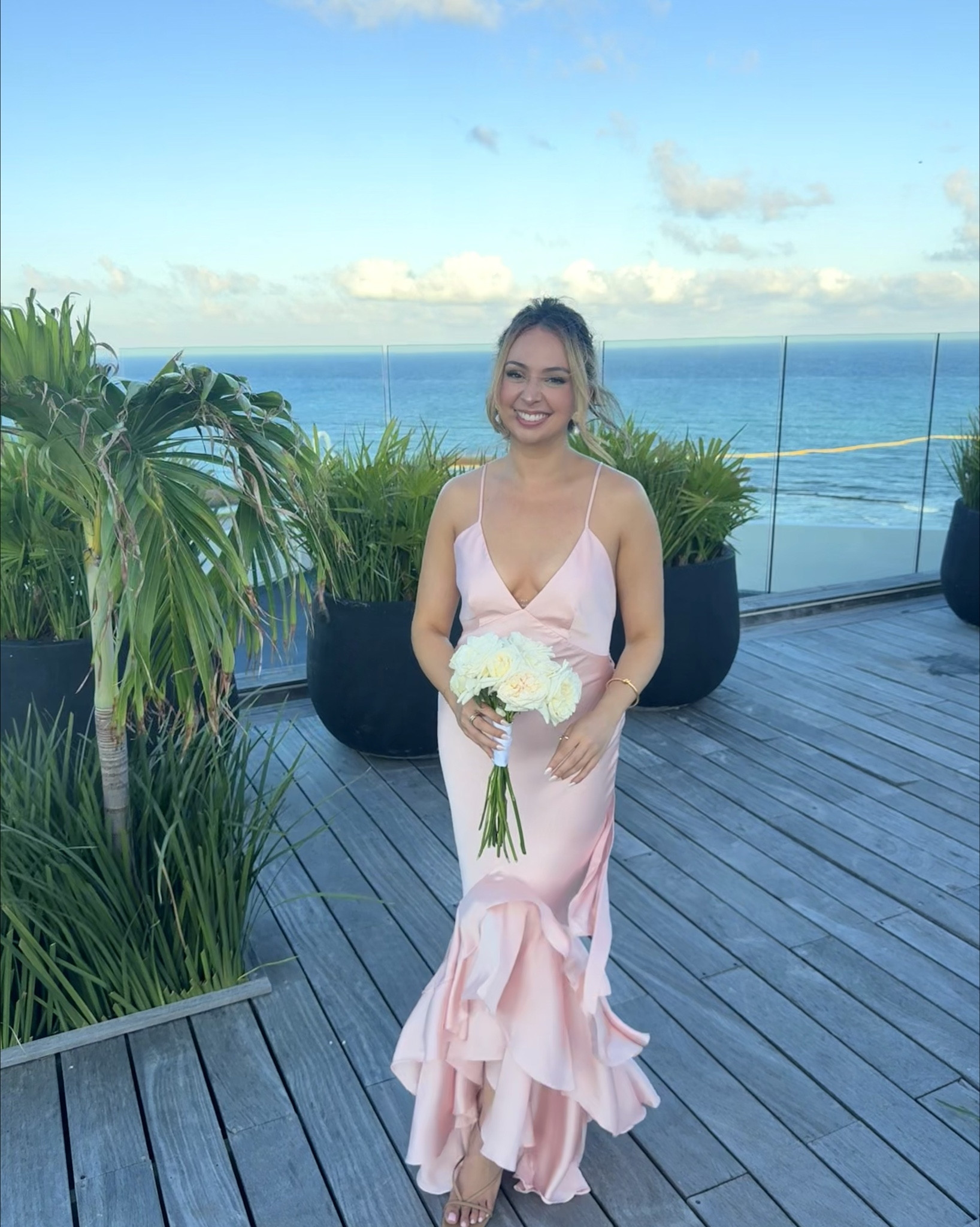 Mermaid style wedding guest dress - one back with tie in the back as well. Loved this dress, super flattering with adjustable straps. 

#LTKParties #LTKTravel #LTKWedding