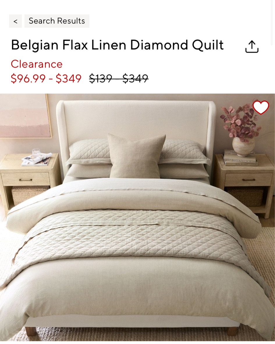 This pottery barn Belgian flax linen quilt, now on sale! 
Just unboxed mine and I’m so obsessed 🤩 

#LTKHome #LTKFamily #LTKFindsUnder100