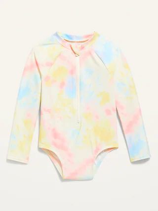 Toddler Girls / SwimwearPrinted Long-Sleeve Zip Rashguard for Toddler Girls | Old Navy (US)