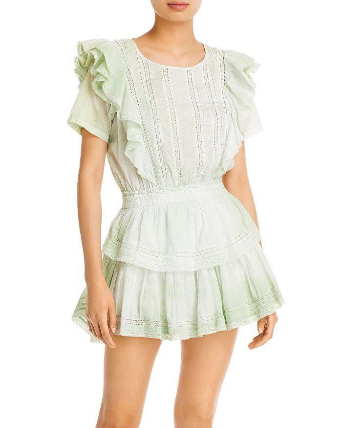 Natasha Ruffled Sleeve Tie Dye Mini Dress | Bloomingdale's (US)
