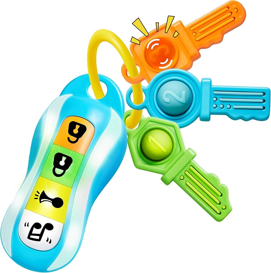 JOYIN Baby Car Keys Teether - Toddlers Sensory Learning Toy w/Music & Lights - Musical Toys for T... | Amazon (US)